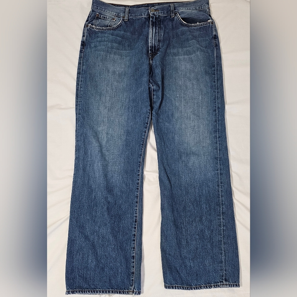 Lucky Brand Dungarees Classic Vtg Fit Relaxed Blue Jeans Men’s 38x31 100% Cotton